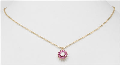Hot Pink Daisy Necklace