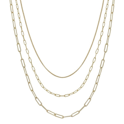 Gold Triplet Necklace