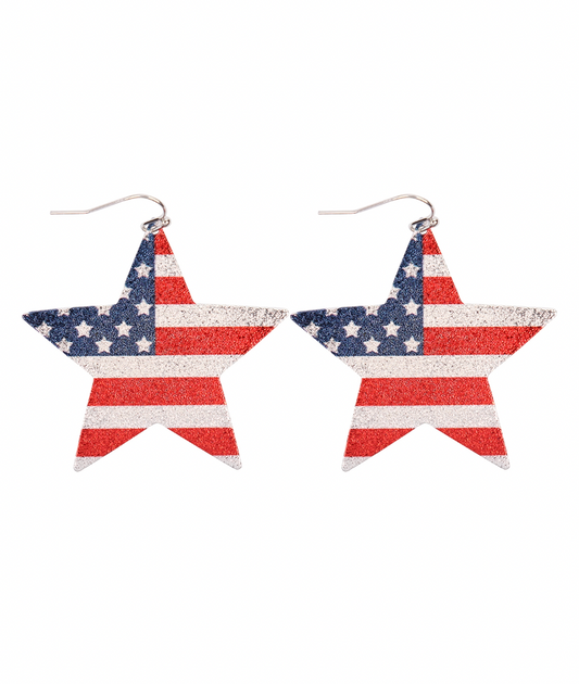 USA Star Earrings