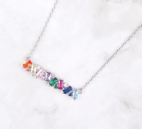 Colorful Path Crystal Necklace