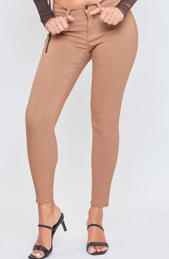 Hyperstretch Mid-Rise Skinny Jean - Almond