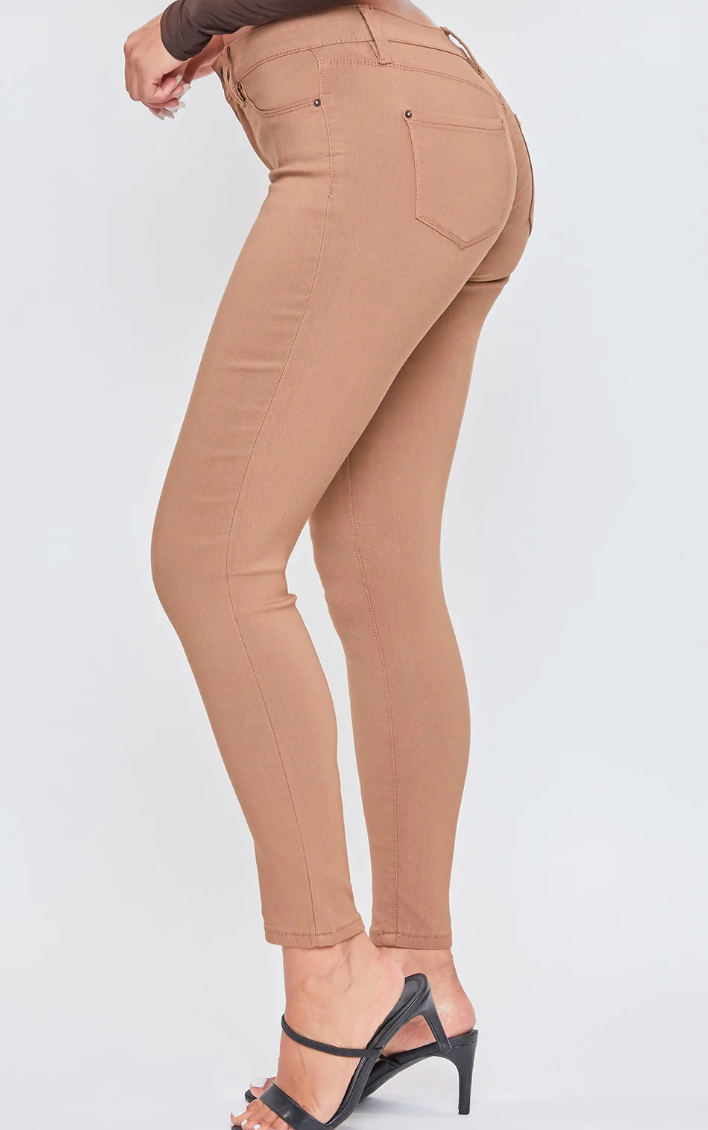 Hyperstretch Mid-Rise Skinny Jean - Almond