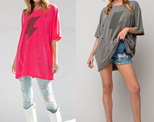 Oversized Lightening Trending Tee