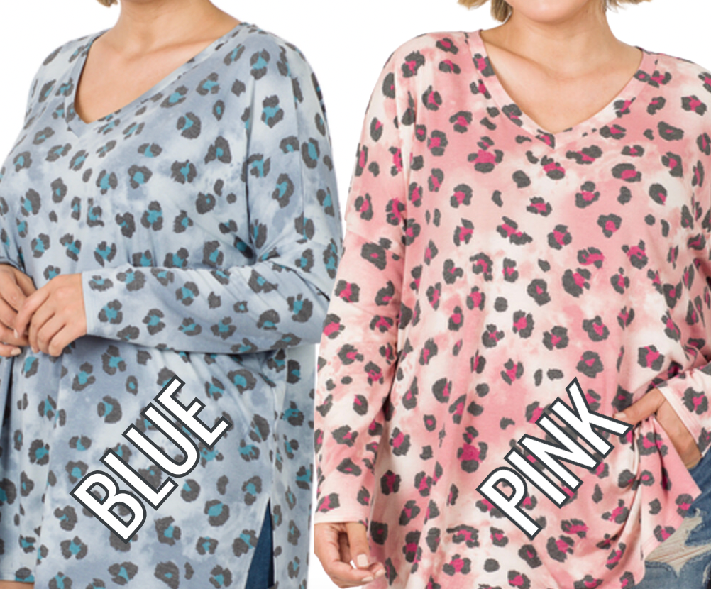 Cheerful Cheetah Plus Size Top - 2 Colors