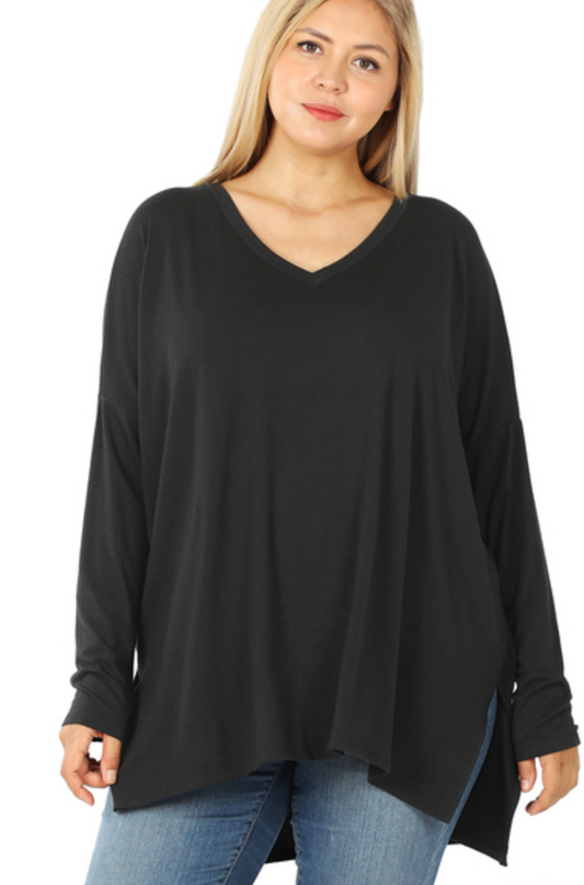 Plus Size Going Casual Blouse - Blk
