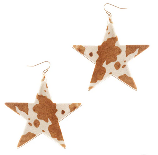 Star Cow Earrings