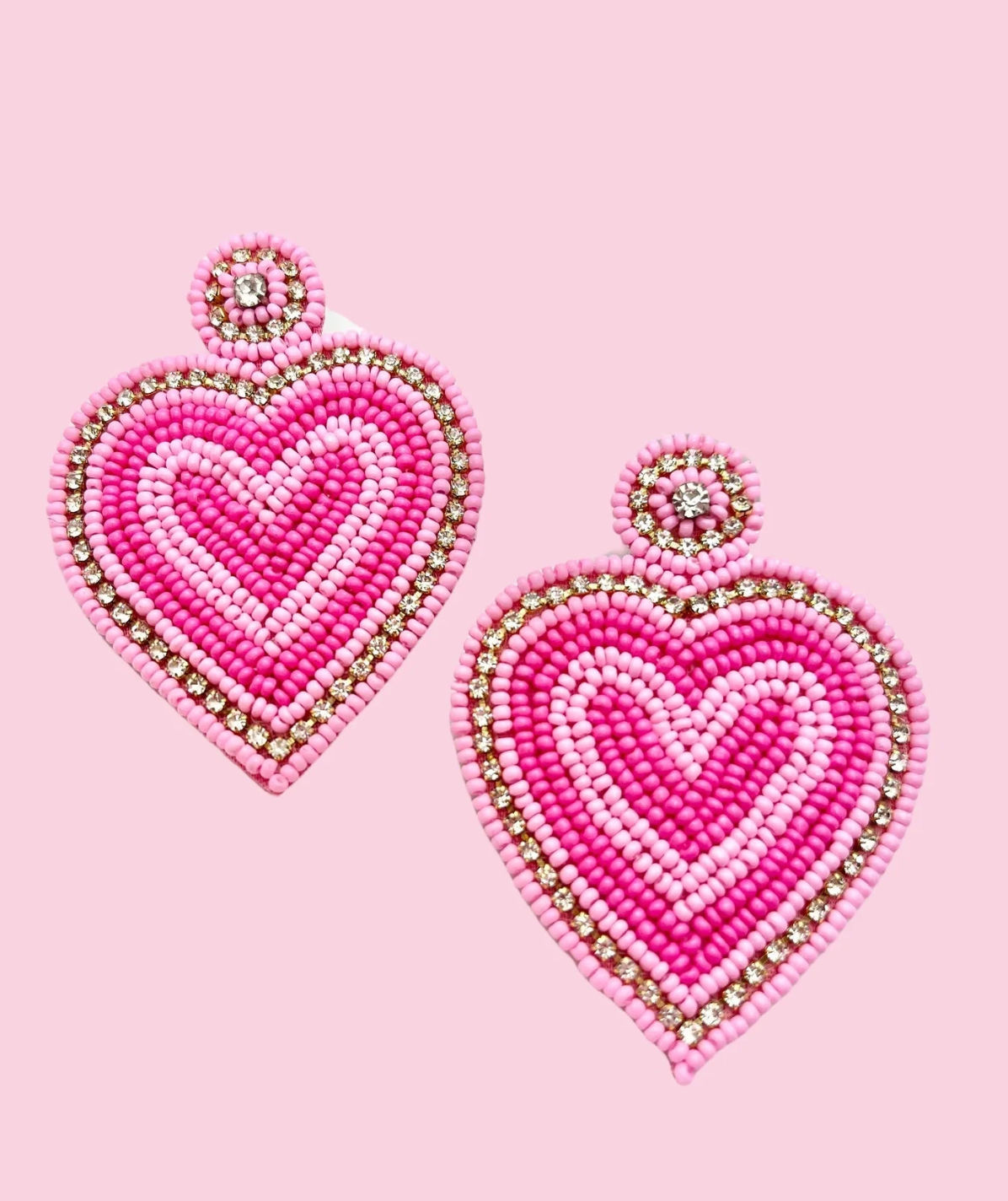 Pink Heart Earrings