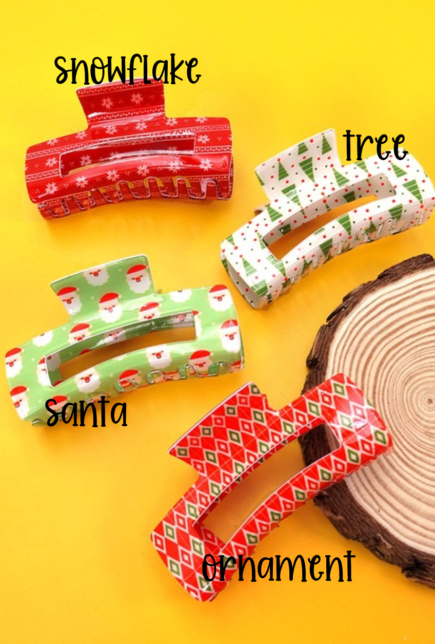 Christmas Claw Clip