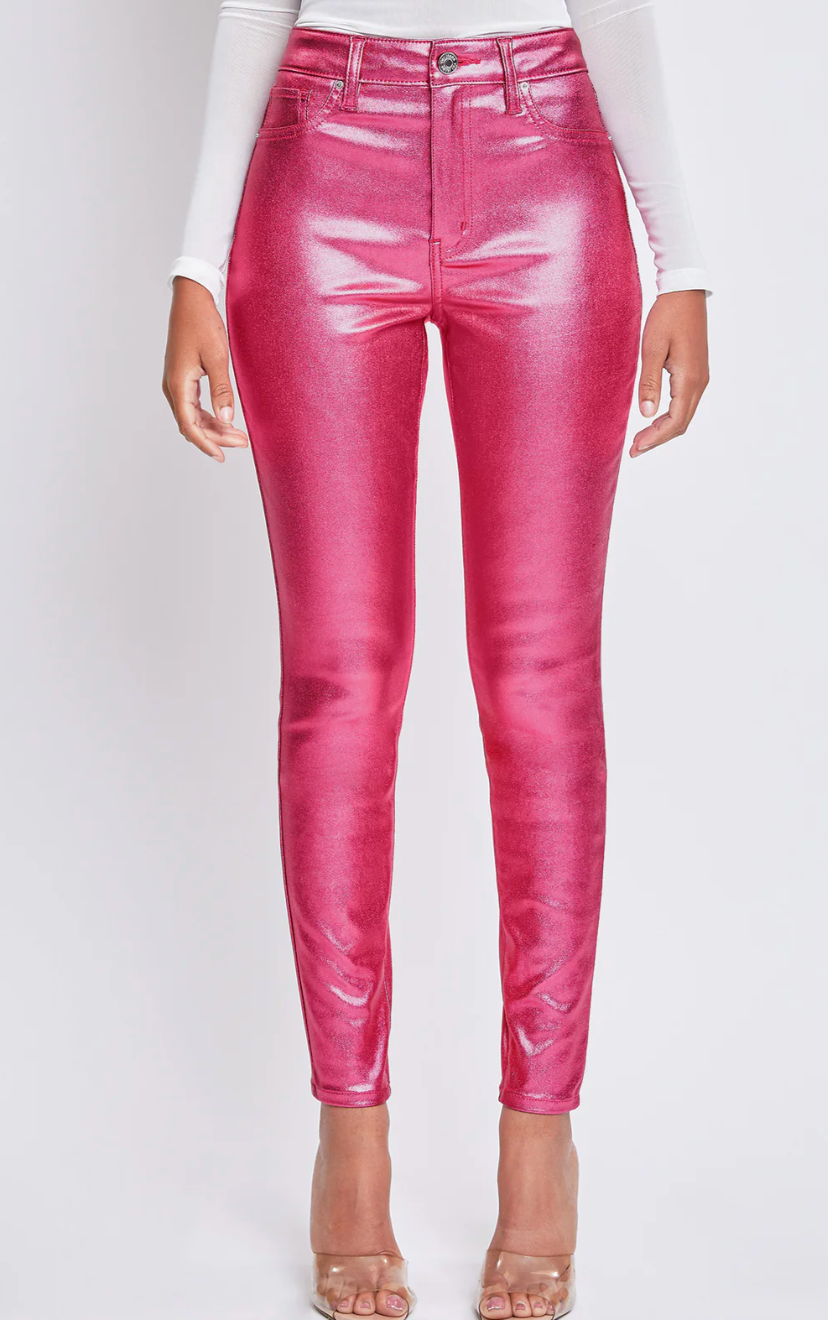 YMI High-Rise Hyperstretch Metallic Skinny