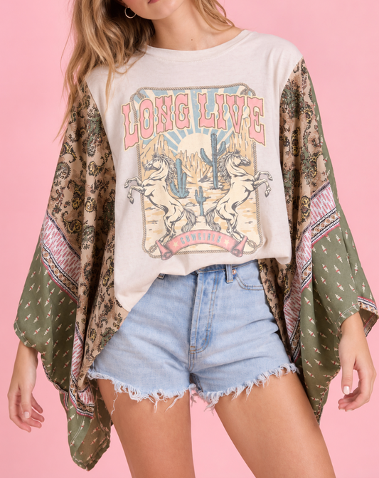 Long Live Cowgirls Kaftan Top