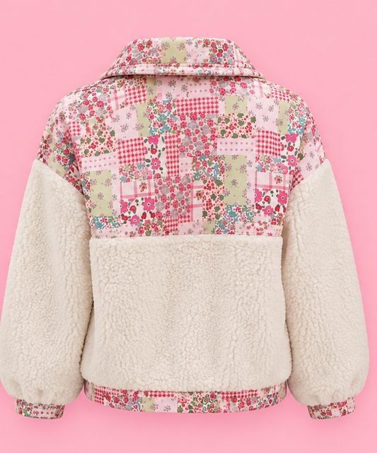 Floral Patterned Patchwork Jacket