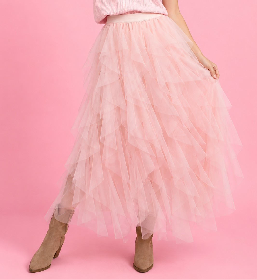 Soft Pink Max Skirt