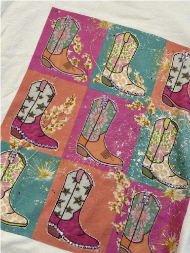 Glitter Boots Tee