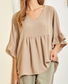 Taupe Babydoll Top