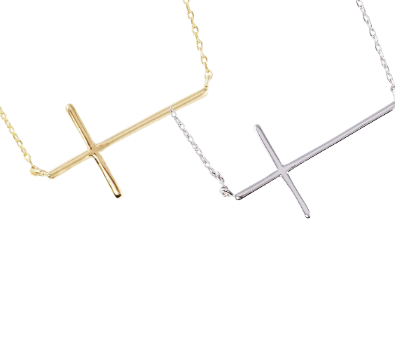 Cross Side Necklace