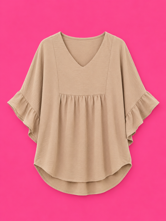 Taupe Babydoll Top