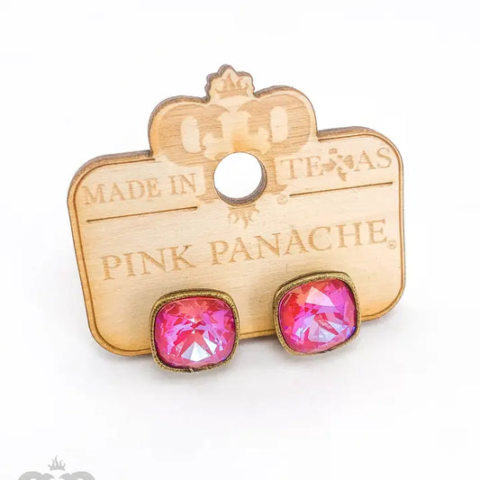 Pink Crystal Studs