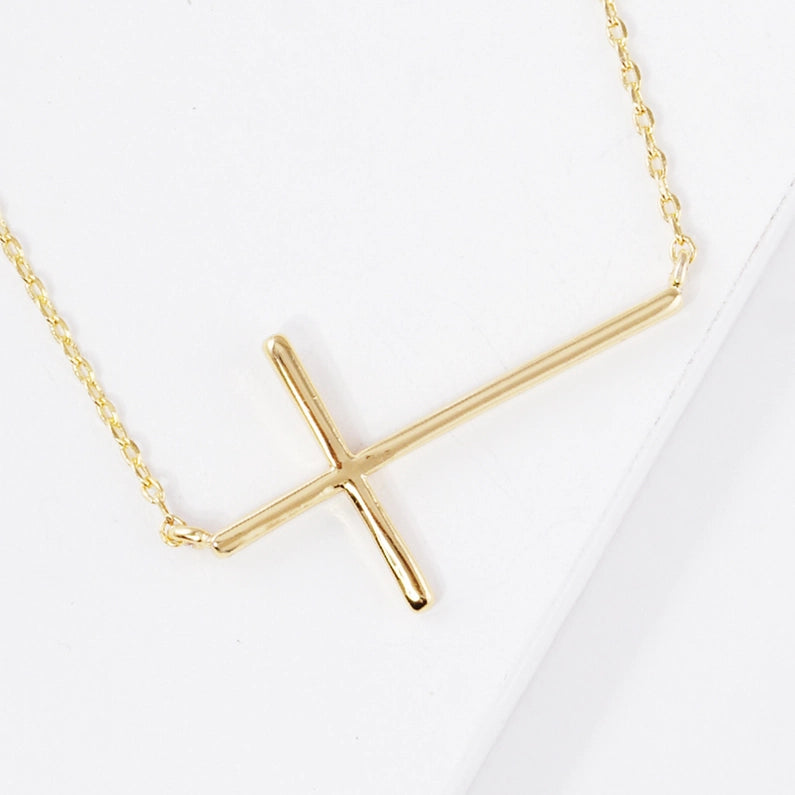 Cross Side Necklace