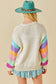 Multi Sparkle 3DFlower Sweater