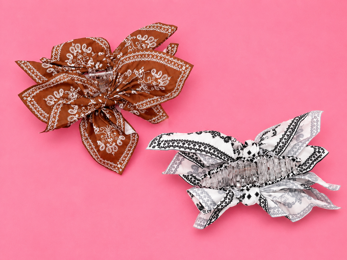 Paisley Boho Hair Claw Clips