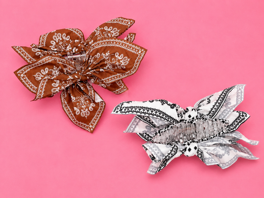 Paisley Boho Hair Claw Clips