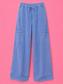 Mineral Washed Cargo Pants - Blue