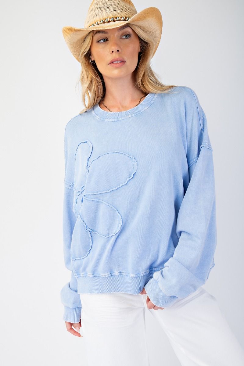 Daisy Pop Sweatshirt - Blue