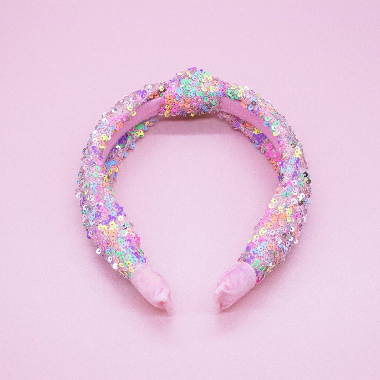 Kids Knot Headband - Rainbow Sequin Knotted Hair Accessories