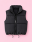 Puffer Crop Vest - Black