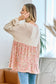 Waffle Floral V-Neck Blouse