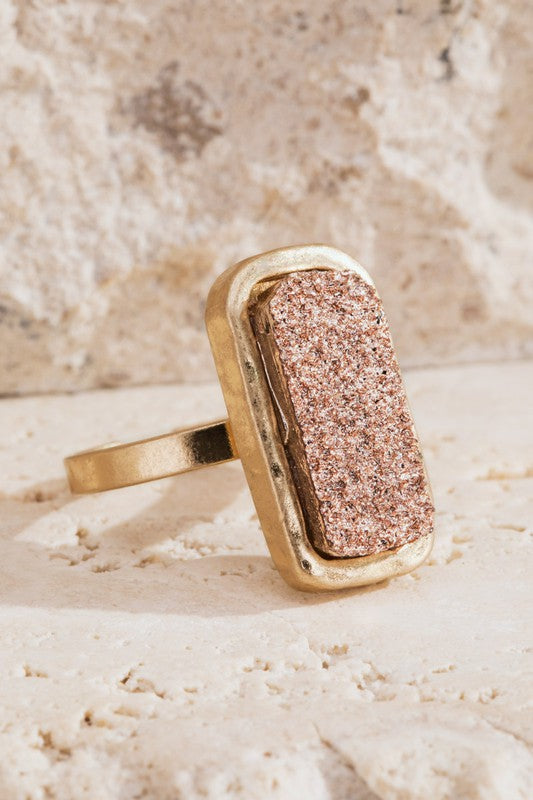 Druzy Statment Ring