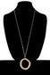 Hammered Metal Open Circle Necklace