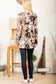Floral Taupe Long Sleeve Blouse