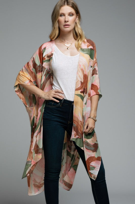 Brush Stroke One Size Kimono