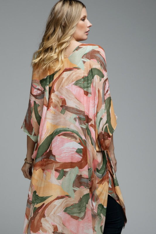 Brush Stroke One Size Kimono
