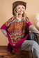 Magenta Cheetah Poncho Sweater