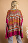 Magenta Cheetah Poncho Sweater