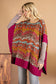 Magenta Cheetah Poncho Sweater