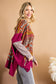 Magenta Cheetah Poncho Sweater