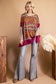Magenta Cheetah Poncho Sweater