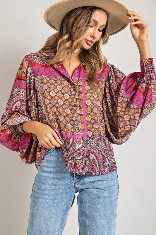 Beautiful Boho & Paisley Blouse