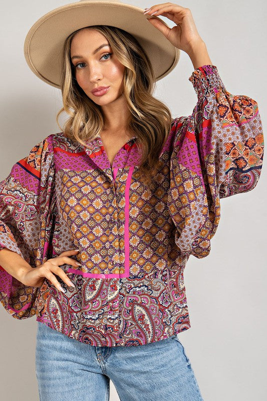 Beautiful Boho & Paisley Blouse