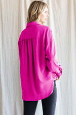 Showstopper Hot Pink Button Up