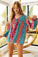 Multi Floral Printed V-Neck Top