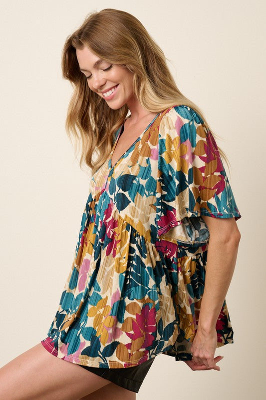 Lovely Leaves Super Silky Blouse