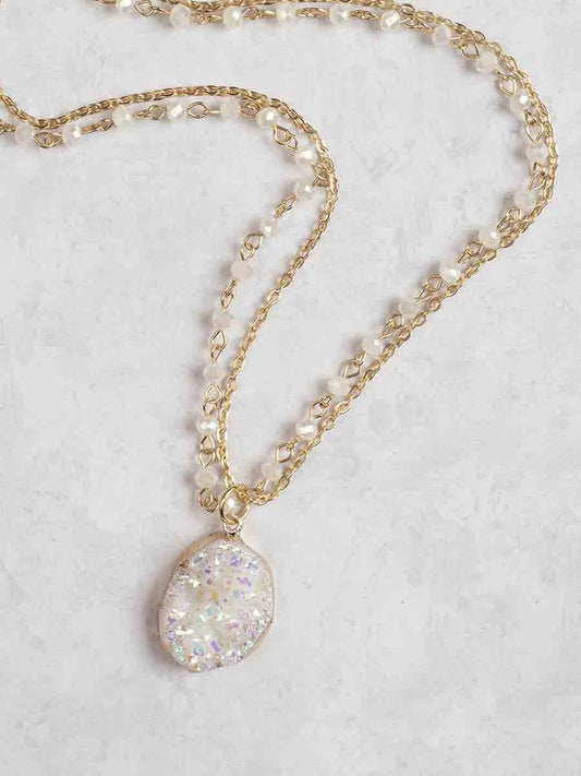In a Phase Druzy Necklace