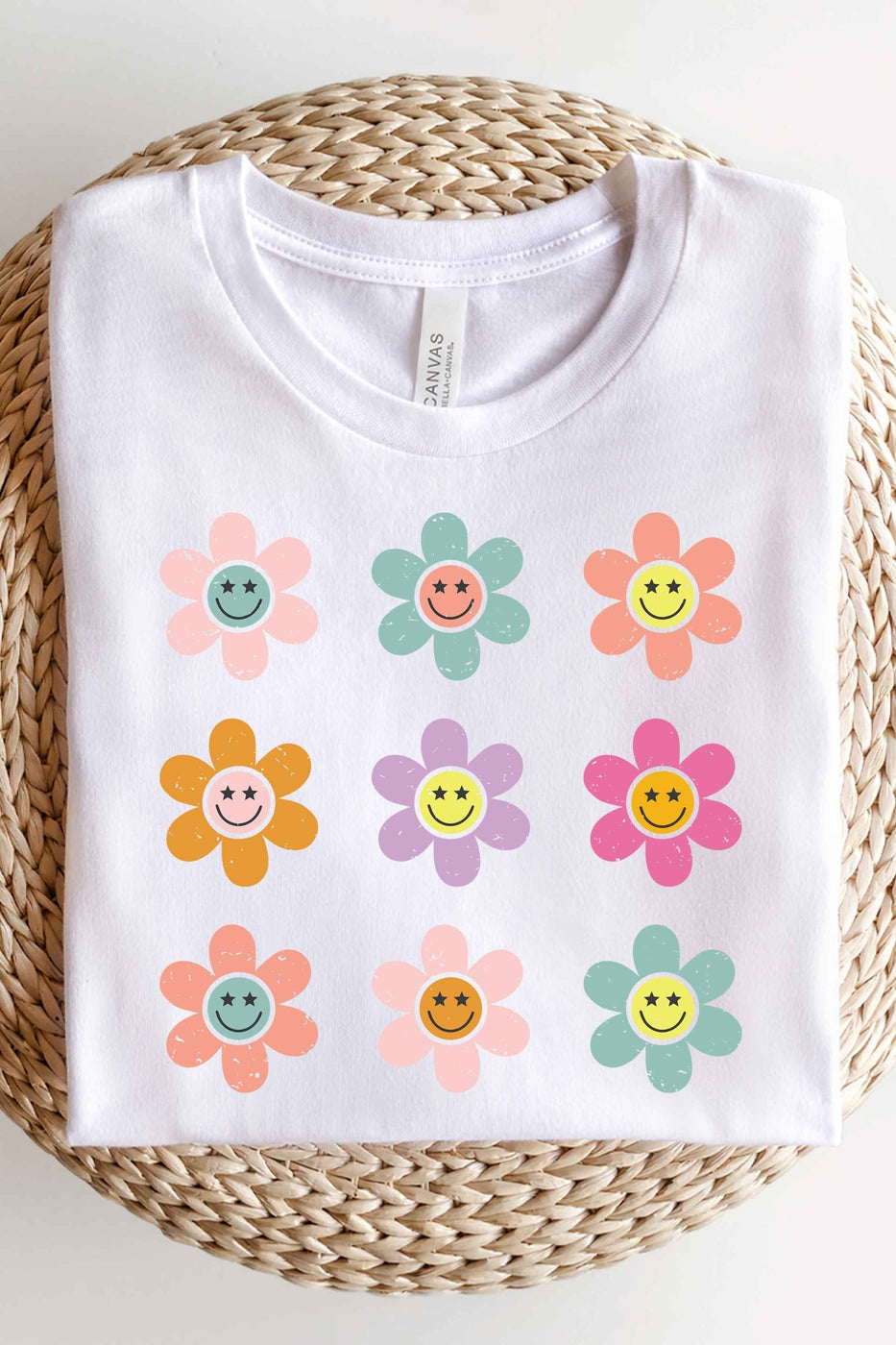 Multi-Flower Smiley Shirt