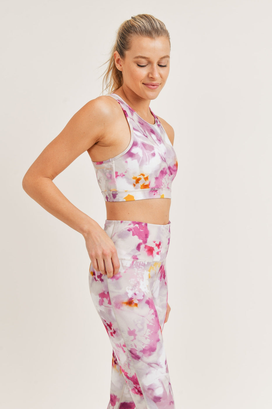 Watercolor Floral Sports Bra