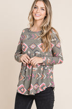 Sage Aztec Vibes Top