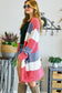 Color Block Popcorn Knit Sweater